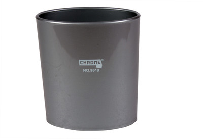 

Chrome 1 Compartments Plastic Pen Holder(Grey)