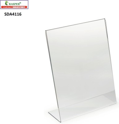 RASPER 1 Compartments Acrylic A4 Acrylic Display Stand Paper And Sign Holder(Clear Transparent)