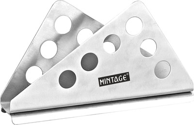 

Mintage Triangular 1 Compartments Stainless Steel Napkin Holder(Silver)