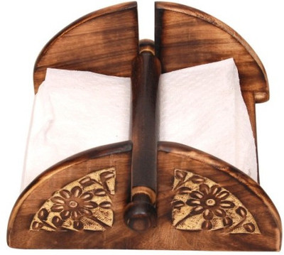 

Onlineshoppee 1 Compartments Wood Tissue Holder(Brown)