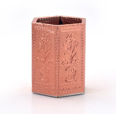 

Little India HCF293 1 Compartments Metal Pen Stand(Brown)