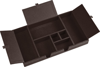 Eco-Leatherette Regular 7 Compartments Leatherette Office Tray(Chocolate)