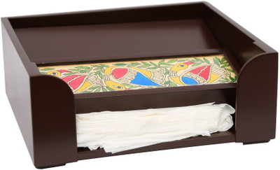 

Indikala 1 Compartments Wooden Tissue Box(Brown, Yellow, White)