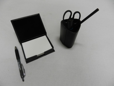 

Y.E.S 1 Compartments Foam Leather Pen Holder with Paper Slip Box(Black)