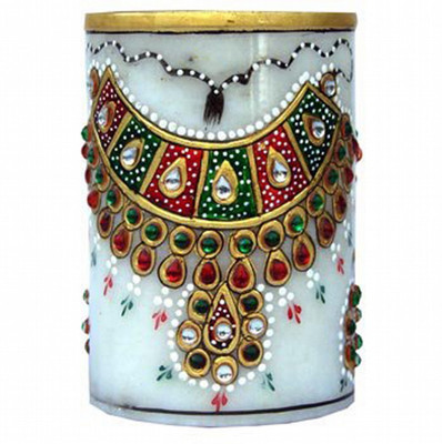 

KSC International 1 Compartments Marble Pen holder(Multicolor)
