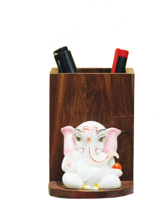 

SR Crafts 1 Compartments Wooden, Fiber Pen Stand(Multicolor)