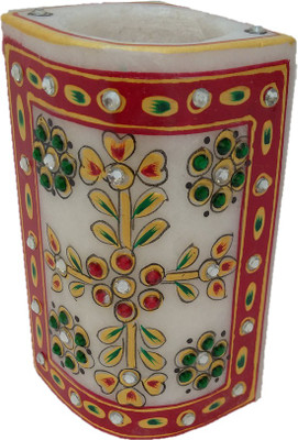 

JaipurCrafts Meenakaari 1 Compartments Marble Pen Stand(Multicolor)