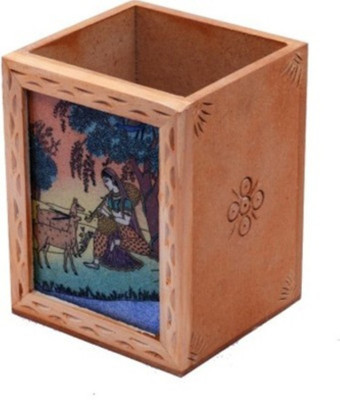 

SIDHIVINAYAK ENTERPRISES 1 Compartments Wooden 1 Pen Stand(Wooden Brown)