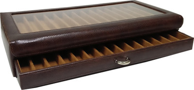 

Essart 1 Compartments PU Leather Pen Case(Brown)