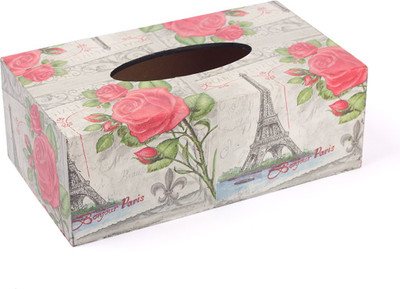 

IAM 1 Compartments Wood Tissue Box(Red)