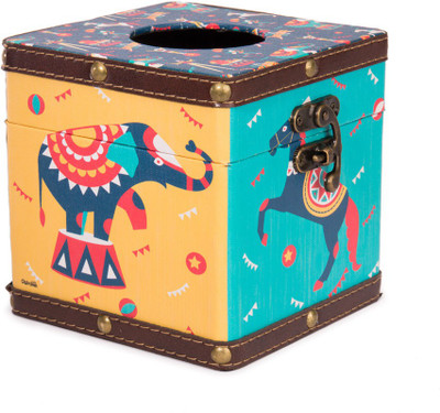 

Chumbak 1 Compartments MDF Tissue Box(Multicolor)