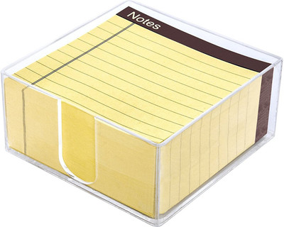 

State of the Art 1 Compartments Acrylic Memo Holder(Transparent & Yellow)