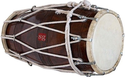 SG MUSICAL DNG16 Rope & Rings Dholak(Multicolor)