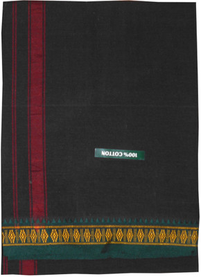 

JIS Solid Men's Dhoti, Black