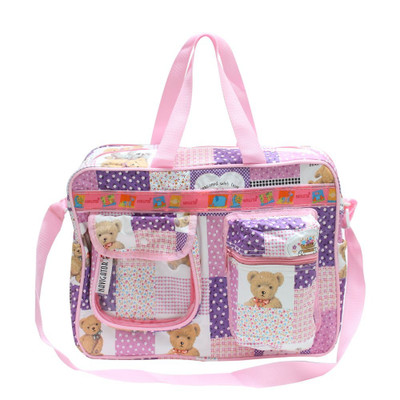Bazaar Pirates Teddy Bear Print Mother's Diaper Cum Utility Bag(Purple)