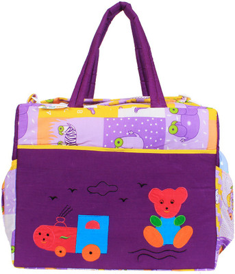 

Ole Baby Big Amazing Cotton Smart Organizer Best Material 100% Cotton, Multi-function Tote Diaper Bag(Purple)
