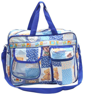 

Bazaar Pirates Teddy Bear Print Mother's Diaper Cum Utility Bag(Blue)
