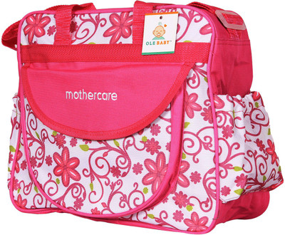 

Ole Baby Attractive Applique Multipurpose,Amazing Printed Smart Organizer Best Material, Multi-function,Waterproof and Washable Diaper Bag(Pink)
