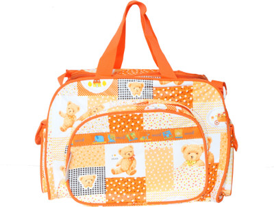 

Bazaar Pirates Teddy Bear Print Mother's Diaper Cum Utility Bag(Orange)