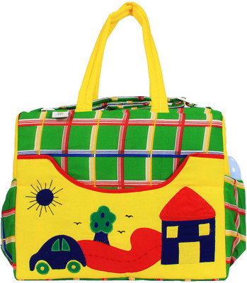 

Ole Baby Big Amazing Smart Organizer Best Material 100% Cotton, Multi-function Tote Diaper Bag(Green)