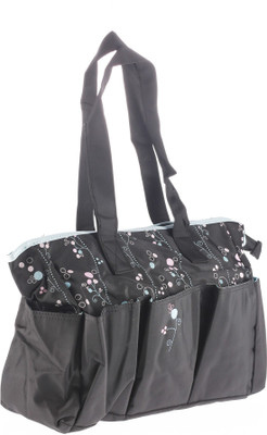 

Lilsta Floral Tote Diaper Bag(Black)