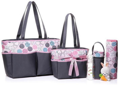 

Baby Grow Colorland Amber Tote Changing Mum Diaper Bag 5pcs Set(Grey|Pink Allsorts)