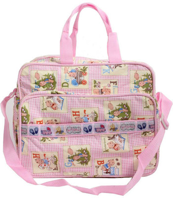 

Walletsnbags Baby Messenger Diaper Bag(Pink)