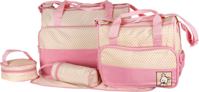 

Offspring Multifunction Mama Shoulder Diaper Bag(Pink, Beige), Beige;pink