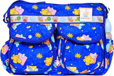 

Ole Baby Big Amazing Smart Organizer Best Material 100% Cotton, Multi-function Tote Diaper Bag(Blue)