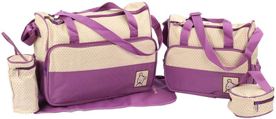 

Offspring Multifunction Mama Shoulder Diaper Bag(Purple, Beige), Beige;purple