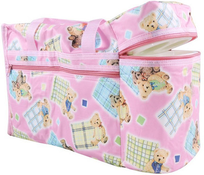 

Wishkey Premium Multi Purpose Teddy Bear Printed Pink Nursery Bag(Pink)