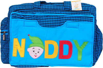 

Ole Baby Big Amazing Striped Smart Organizer Best Material 100% Cotton Tote Diaper Bag(Blue)