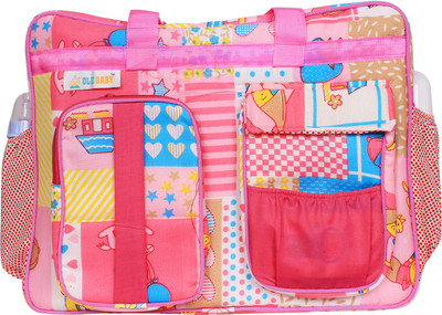 

Ole Baby Big Multi-Utility Amazing Abstract Fabric Diaper Bag(Pink)