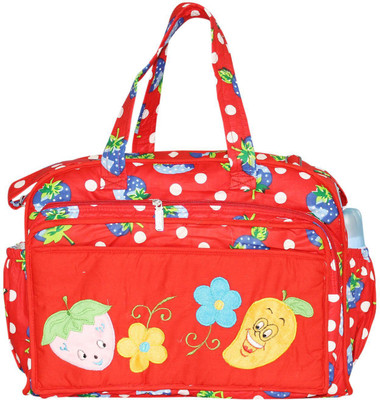 

Tumble Red Mango Embroidery Baby Diaper Bag(Red)