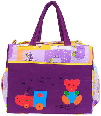 

Creative India Exports Multi-function Waterproof Striped Cotton Diaper Bag(Multicolor)
