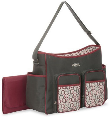 

Graco Hobo Diaper Bag - Finley Diaper Bag(Black, Red, White)