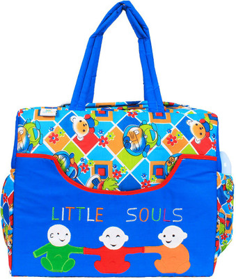 

Ole Baby Big Amazing Cotton Smart Organizer Best Material 100% Cotton, Multi-function Tote Diaper Bag(Blue)
