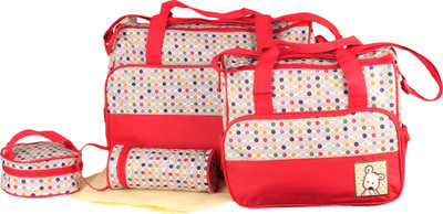 

Offspring Multifunction Mama Shoulder Diaper Bag(Red, Beige), Beige;red