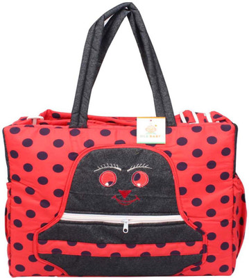 Ole Baby Big Multi-Utility Amazing Polka Dot Fabric Diaper Bag(Red)