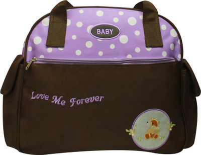 

Kiwi White Ploka Dots Diaper Bag(Multicolor)