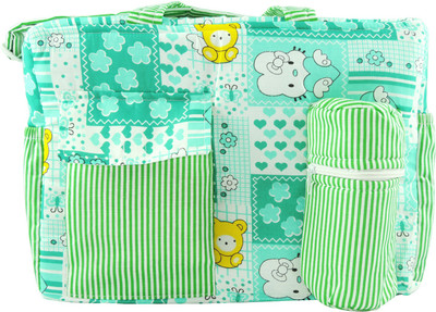 OLE BABY Big Multi Utility Little Hearts Joy Print Tote Diaper Bag Multicolor OLE BABY Diaper Bags