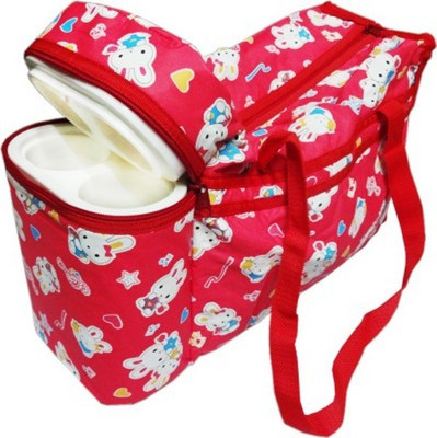 

Moms Pet Teddy Print3 Baby Diaper Bag(Red)