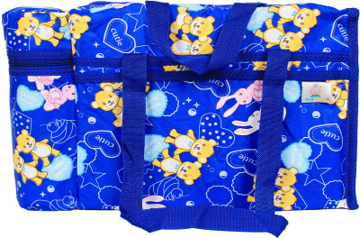 

Ole Baby Navy Blue Premium Multi color Teddy Heart Print With Warmer Tote Diaper Bag(Navy Blue)