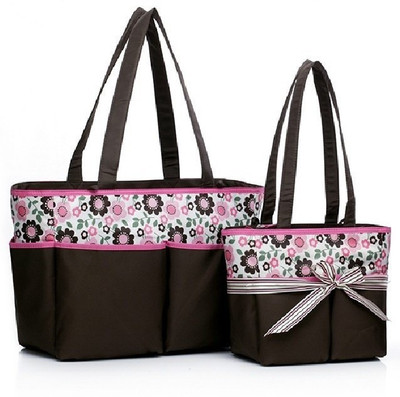 

Baby Grow Colorland Amber Tote Changing prunus Mum Flower Diaper Bag(Brown)