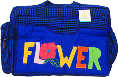 

Ole Baby Big Amazing Striped Smart Organizer Best Material 100% Cotton Tote Diaper Bag(Blue)