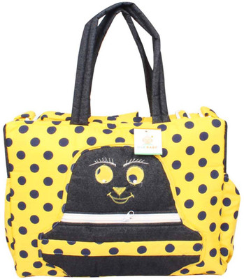 

Ole Baby Big Multi-Utility Amazing Polka Dot Fabric Diaper Bag(Yellow)