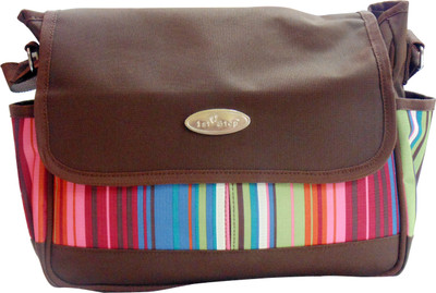 

1st Step Stripe Messenger Diaper Bag(Brown)
