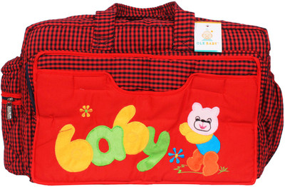 

Ole Baby Big Amazing Striped Smart Organizer Best Material 100% Cotton Tote Diaper Bag(Red)