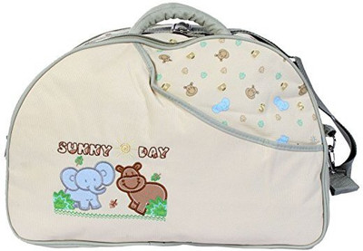 

Baby Grow Elephant And Hippo Print Diaper Bag(Cream)