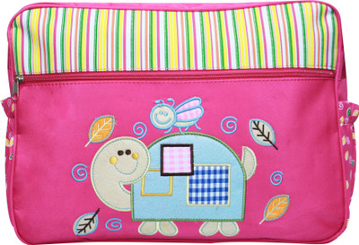 

Kiwi Bee and Tortoise Embroidery Diaper Bag(Multicolor)
